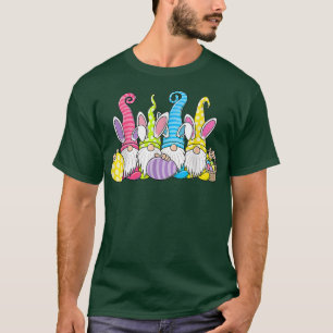Camiseta Felz pascoa Coelhinho Gnome Ovos de Páscoa Caçando