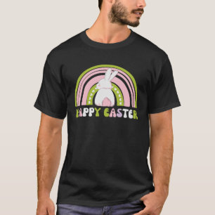 Camiseta Felz pascoa Coelho Arco-Íris Coelho Páscoa Dia Ovo