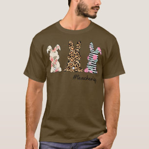 Camiseta Felz pascoa Coelho Coelho Cute Cheetah Professora 