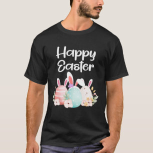 Camiseta Felz pascoa Coelho Coelho Ovos Coelho Engraçado Pá