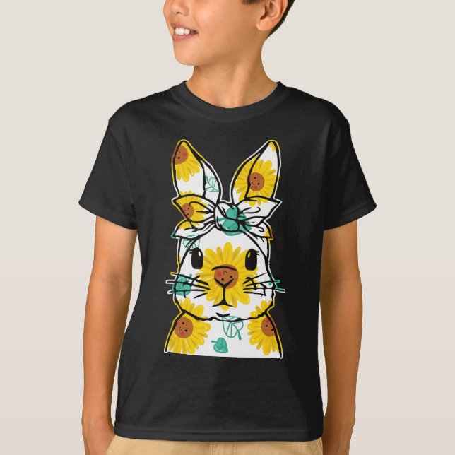Camiseta Felz pascoa Coelho da Flor Solar Coelho da Páscoa (Frente)