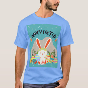 Camiseta Felz pascoa Coelho Enfrentado Engraçado Dia da Pás