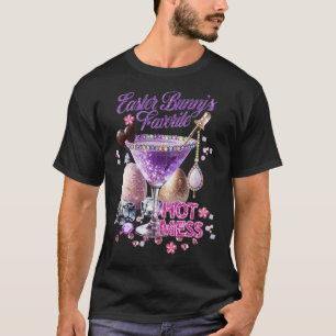 Camiseta Felz pascoa Coelho Favorito Mess Quente Cute Marti