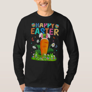 Camiseta Felz pascoa Coelho Ovo Engraçado Páscoa Carrot Dom
