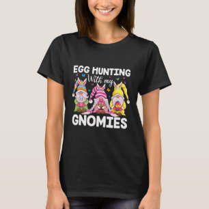 Camiseta Felz pascoa Com Minhas Gnomias Coelhinhos Orelha C