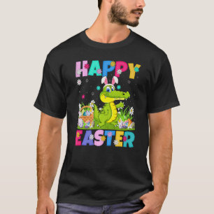 Camiseta Felz pascoa Crocodilo Páscoa Coelho Crocodilo