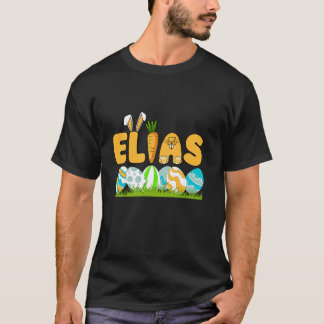 Camiseta Felz pascoa Day Boys Men Personalizado Name Elias