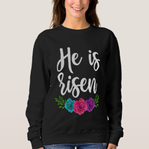 Camiseta Felz pascoa Day Christian Ele Está Riscado Flora D