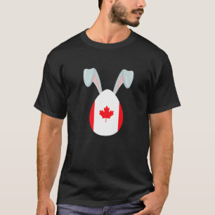 Camiseta Felz pascoa de Bandeira Canadiano de Ovo de Páscoa