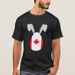 Camiseta Felz pascoa de Bandeira Canadiano de Ovo de Páscoa