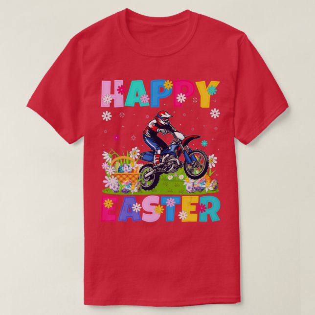 Camiseta Felz pascoa De Bicicleta Lover Cony Dirt Bike East (Frente do Design)