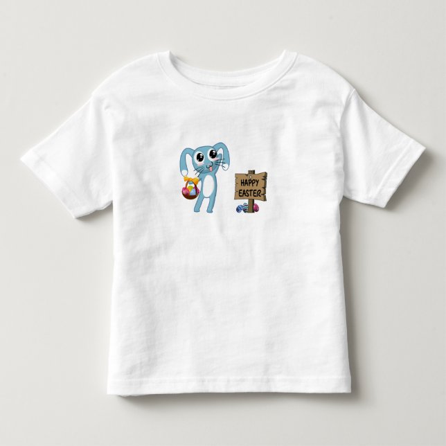 Camiseta Felz pascoa de desejos do Bunny da Páscoa (Frente)