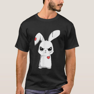 Camiseta Felz pascoa De Gótico Emo Cujo Coelhinho É Louco E