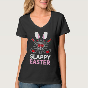Camiseta Felz pascoa De Hockey Com Coelho Da Páscoa Garotas