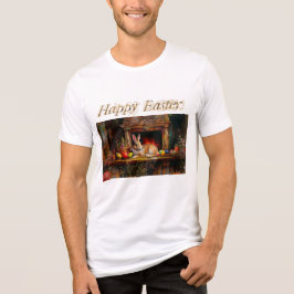 Camiseta Felz pascoa de Ovos de Páscoa Coloridos na Páscoa