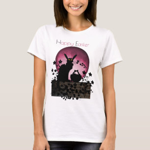 Camiseta Felz pascoa de Páscoa do Chat Noir