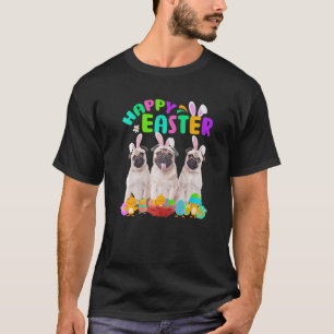Camiseta Felz pascoa de Pug Vestindo coelho