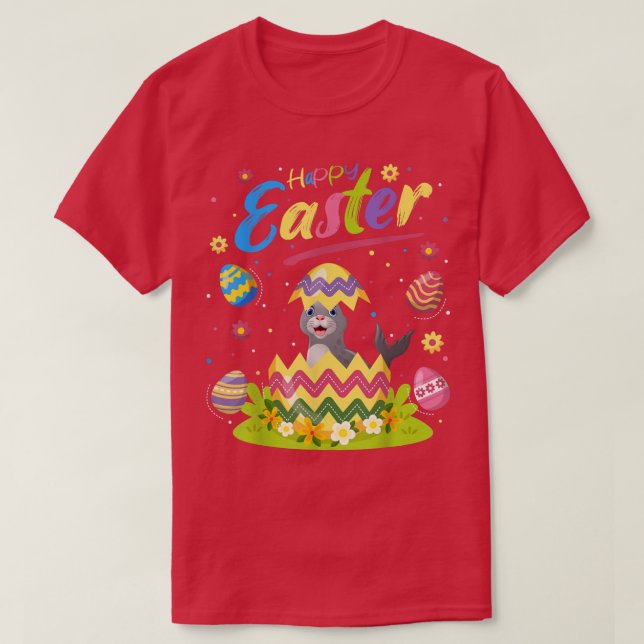 Camiseta Felz pascoa de vedação de ovos de Páscoa Engraçada (Frente do Design)