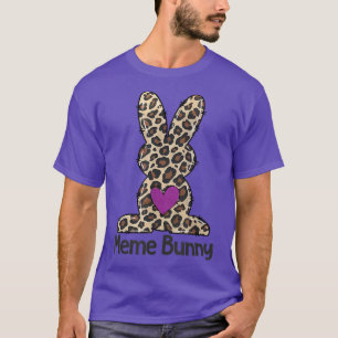 Camiseta Felz pascoa de vida da Páscoa Bunny Meme Leopard M