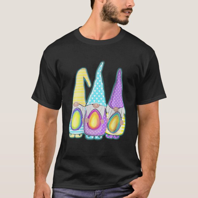 Camiseta Felz pascoa Deus Gnomos Ovo Páscoa (Frente)