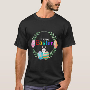 Camiseta felz pascoa Dia da Família Coelhinhos Bonitos Eng