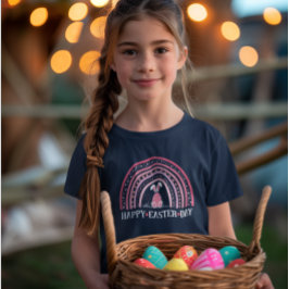 Camiseta Felz pascoa Dia do Arco Arco-Íris Bonny Design