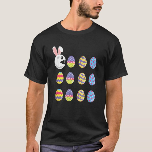 Camiseta Felz pascoa Dia do Coelho Ovos Comidos Páscoa E (Frente)