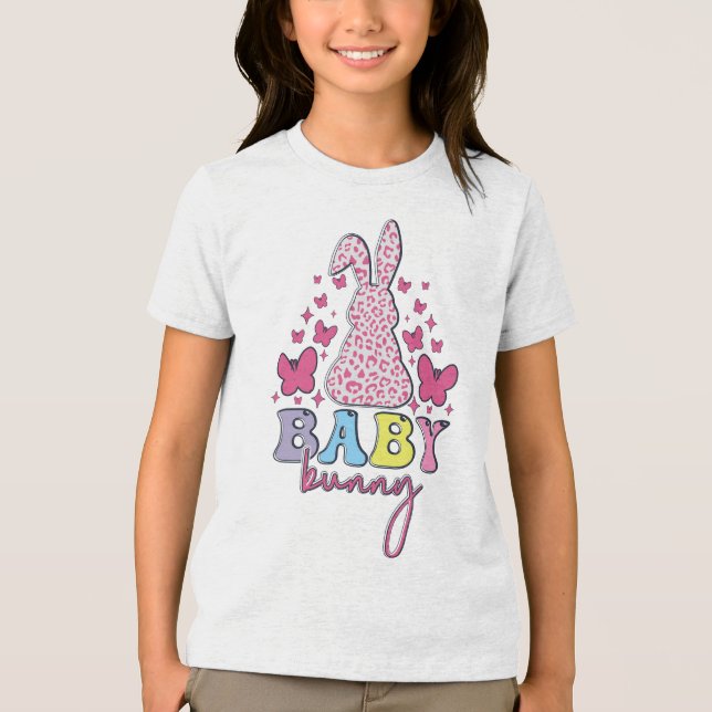 Camiseta Felz pascoa do bebê coelho Design-60673 (Frente)