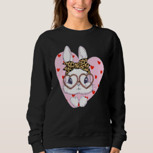 Camiseta Felz pascoa do Coração Vermelho dos Óculos Leopard
