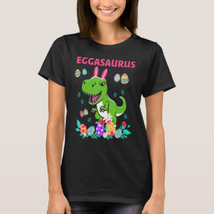 Camiseta Felz pascoa Eggasaurus Dino Coma Todo O Ovo Frito