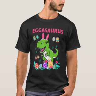 Camiseta Felz pascoa Eggasaurus Dino Coma Todo O Ovo Frito