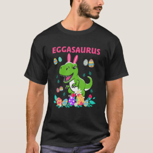 Camiseta Felz pascoa Eggasaurus Dino Coma Todo O Ovo Frito