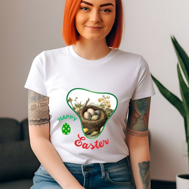 Camiseta Felz pascoa - Engraçado Bunny (Criador carregado)