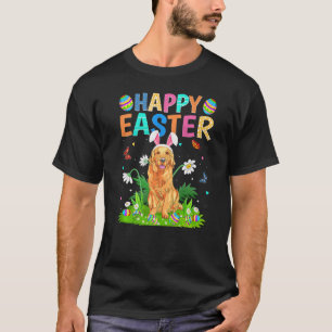 Camiseta Felz pascoa Engraçado Ouro Retriever Cachorro Pásc