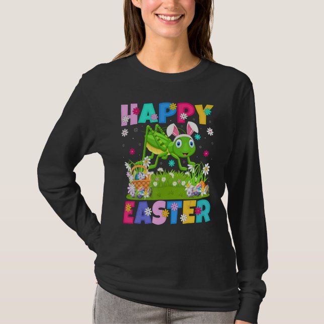 Camiseta Felz pascoa Engraçado Páscoa Bunny Grafopper domin (Frente)