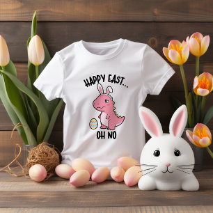 Camiseta Felz pascoa Engraçado T-Rex
