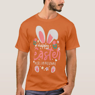 Camiseta Felz pascoa feminino Também estou grávida Páscoa g