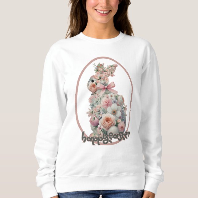 Camiseta Felz pascoa Floral Bunny Floral Bunny (Frente)