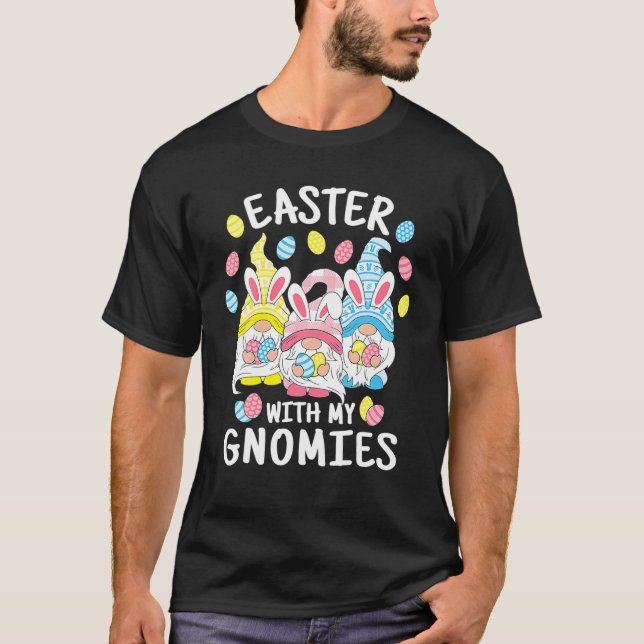 Camiseta Felz pascoa Fools Day Dab Coelho E Ovos Costume (Frente)