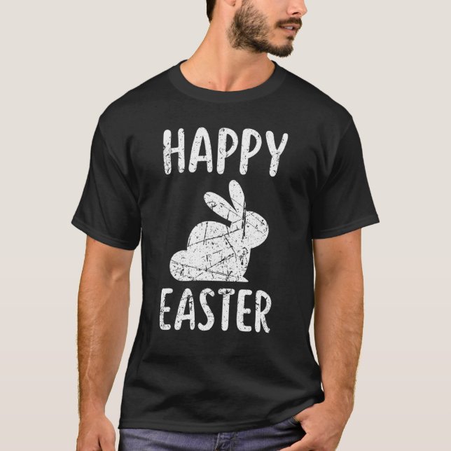 Camiseta Felz pascoa Frohe Ostern Páscoa Coelhinha Engraçad (Frente)