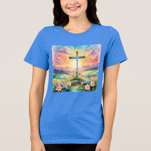 Camiseta Felz pascoa, ilustração colorida,