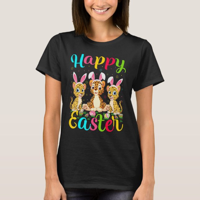 Camiseta Felz pascoa Jaguar Funny Easter Bunny Jaguar (Frente)