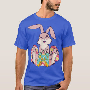 Camiseta Felz pascoa Joystick Bunny Ear Crianças Engraçadas
