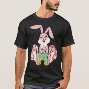 Camiseta Felz pascoa Joystick Bunny Ear Joaming Meninos