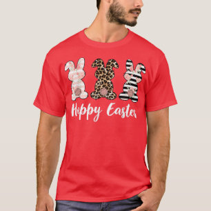 Camiseta Felz pascoa Leopardo Xadrez Coelho Homens