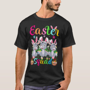 Camiseta Felz pascoa Mule Bunny Ear Páscoa Squad Mule