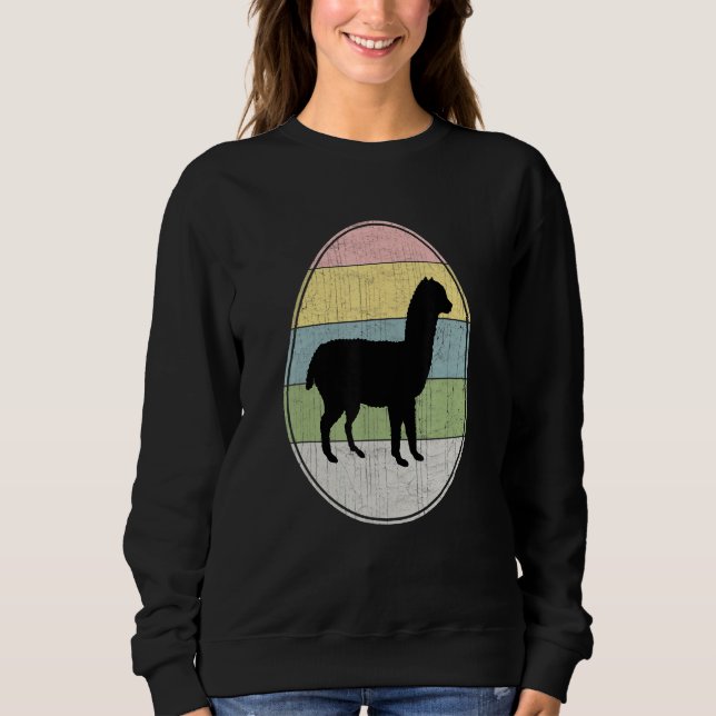 Camiseta Felz pascoa Ovo Alpaca Gráfico Funny Páscoa Dia A (Frente)