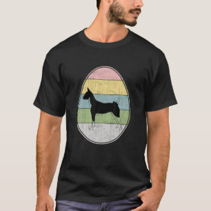 Camiseta Felz pascoa Ovo Basenji Cão Gráfico Dia da Páscoa 