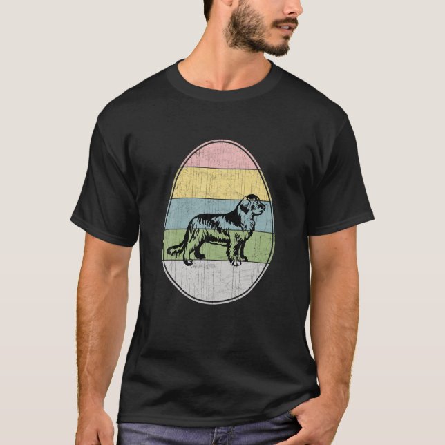 Camiseta Felz pascoa Ovo Terra Nova Cachorro Funny Ea (Frente)