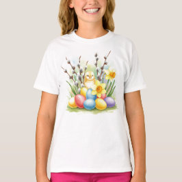 Camiseta Felz pascoa Ovos Flores-T